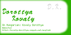 dorottya kovaly business card